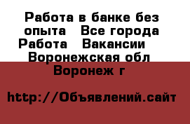 Работа в банке без опыта - Все города Работа » Вакансии   . Воронежская обл.,Воронеж г.